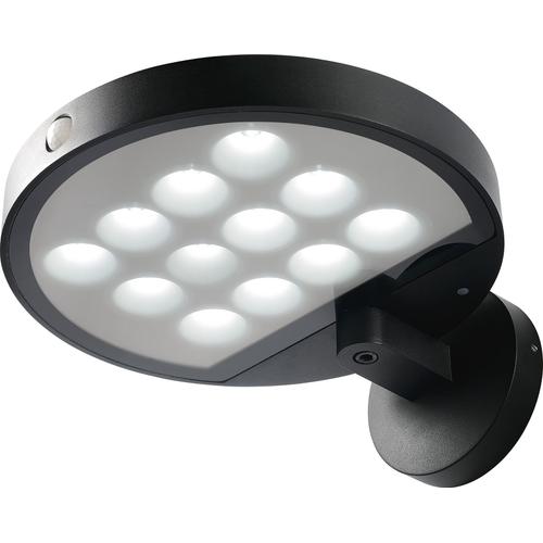 Applique solaire avec détecteur de mouvement IP44 (600Lm 6500K A++) Noire - Voltman