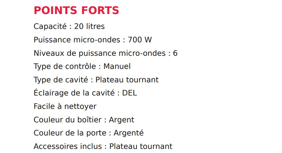 Four � micro-ondes de 20 litres Sharp YC-PS201AE-S image 1 | Rakuten