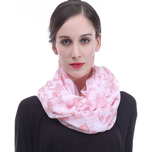 Lina & Lily Foulard Tube Imprimé Ancres.[G555]