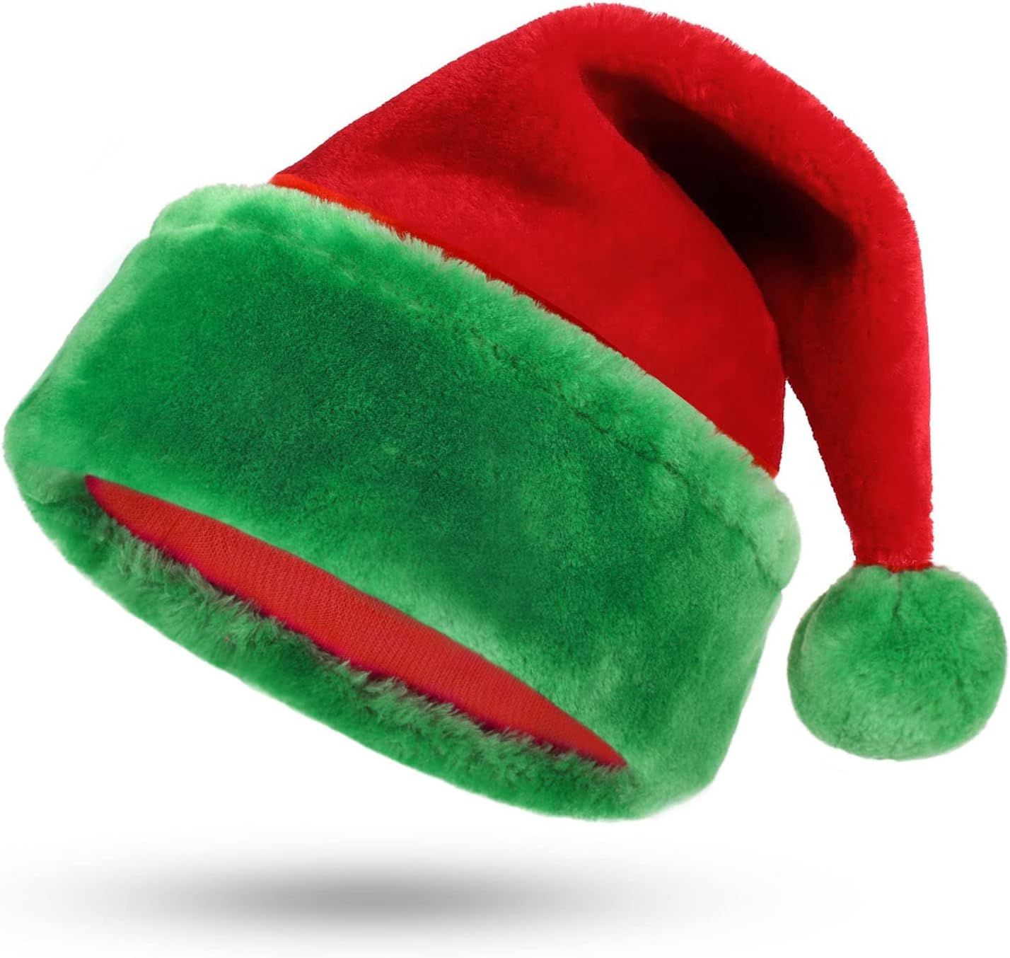 BONNET NOEL ADULTE LUMINEUX PELUCHE EPAISSE