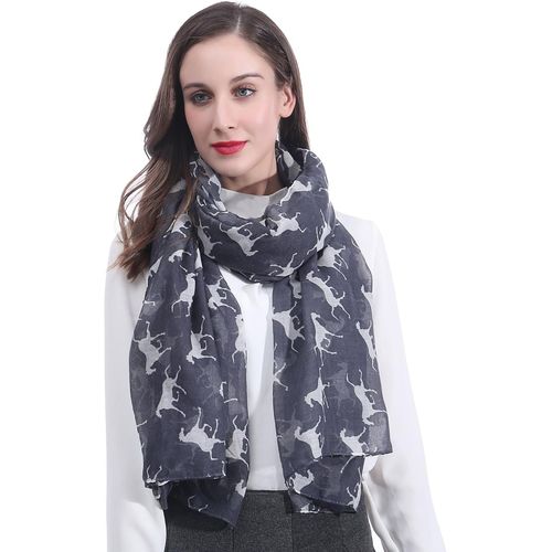 Lina & Lily Écharpe Foulard Pour Femme Imprimé Cheval Animal.[G575]
