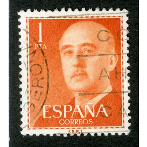 Timbre Oblitéré Espana, Correos, 1 Pta