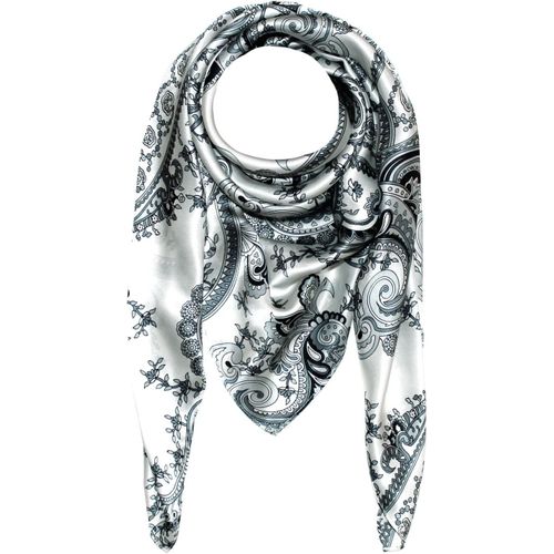 Foulard Pour La Femme ¿ Écharpe À La Mode De 100% Soie Pour Le Printemps Et L¿Été Avec Les Mesures De 100 X 100 Cm ¿ Soyeux, Élégant Et Très Coloré ¿ Une Sensation De Luxe.[G1066]