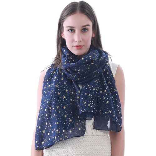 Lina & Lily Écharpe Châle Foulard Femme Imprimé Étoiles.[G135]