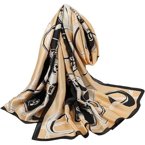 Foulard En Soie Femmes Châle Écharpe En Soie Silk Scarf Women Chiffon Shawl White Neckerchief Head Wrap Thin Scarf Beach Belt Vintage Bridal Shawl Binder.[G139]