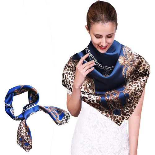 Elégant Grande Foulard Carré Satiné Soie Femme Écharpe Châle Carré Femme Echarpes Châle De Plage Sheer Wrap Anti Uv Garder Au Chaud.[G1322]