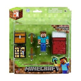 Minecraft Overworld Core Player Survival Pack Steve Action Figure