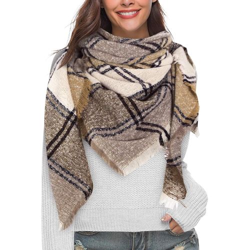 Femme Longue Écharpe Châle Xxl Écharpe Chale Femme Cachemire Chaud Automne Hiver Grand Plaid Tissu Glands Foulard.[G158]