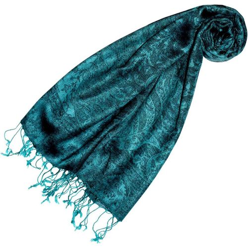 Foulard Pour La Femme ¿ Écharpe Paisley Avec Les Mesures De 70 X 180 Cm - Attrayant Et Très Agréable À Porter Dans Le Printemps Et L¿Été ¿ En Bleu Clair Turquoise.[G1137]