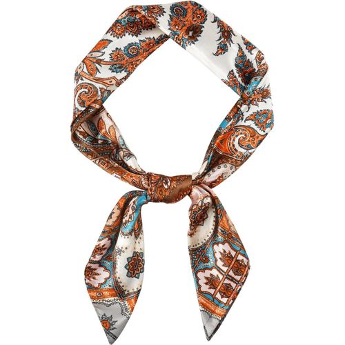 Écharpe De Tête En Soie Avec Motif Noix, Écharpe Surdimensionnée À Col Carré, Écharpe De Soirée, Bandana Pour Dormir.[G1356]