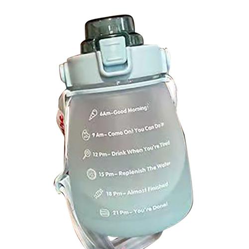 Bouteille D' De Sport 1.4l Grande Capacité Fitness Tasse De Paille Graduée Bouteille D' Extérieure Portable Dégradé De Couleur Mignon B