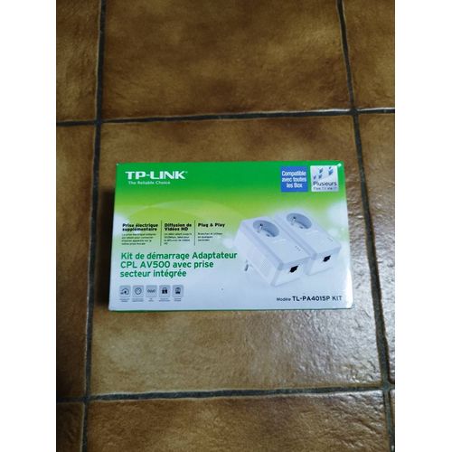 Kit de démarrage adaptateur cpl av 500 avec prise intégrée plug