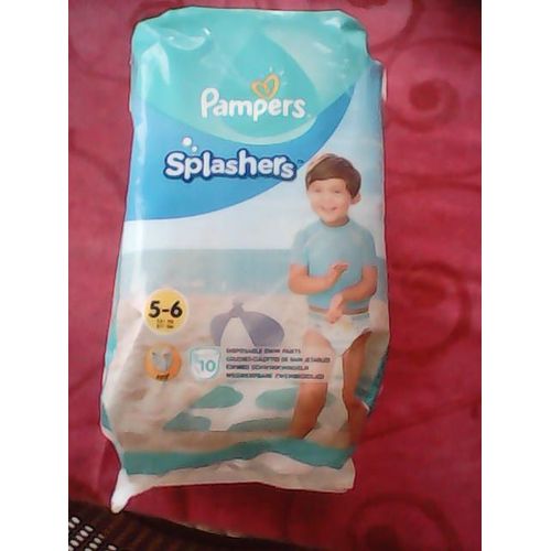 Culottes De Bain Splashers Pampers Taille 5-6 ( 14kg ) - Quantité : 10 -Paquet Non Ouvert+ 5 Maillots De Bain Jetables Huggies Taille 5-6+ 3 Pampers Baby Dry Pants Taille 7