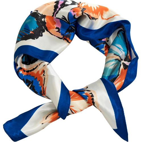 Foulard Décoratif En Polyester 60% Et En Soi¿ 40% À Motif Papillon En Forme Carrée 60x60 Cm.[G449]