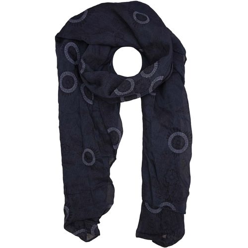 Cashmere Dreams Seiden-Tuch Mit Paisley Muster - Hochwertiger Schal Für Damen Mädchen - Halstuch - Umschlagstuch - Loop - Weicher Schlauchschal Für Sommer Herbst Und Winter , Bleu Foncé, Taille.[G1393]