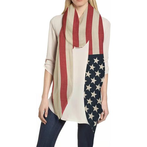 Lina & Lily Écharpe Foulard Femme Imprimé Drapeau.[G489]