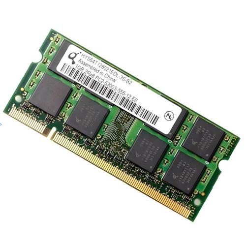 Qimonda 1Go DDR2 666MHz PC2-6400S 2Rx8 SODIMM HYS64T128021EDL-2.5B2 RAM SODIMM 2Rx8 PC2-5300S-555-12-E0