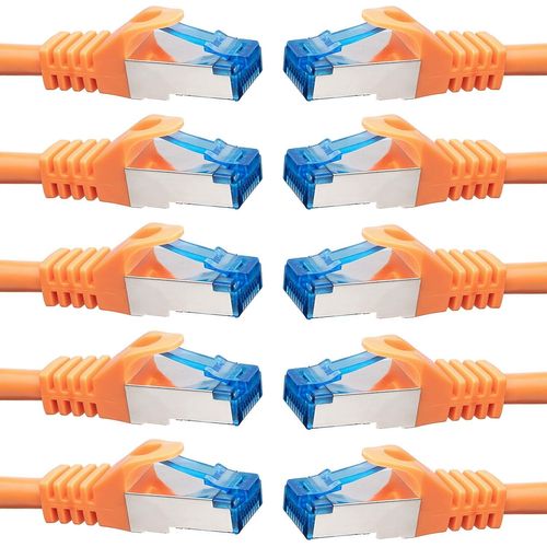 Câble Ethernet à paires torsadées - 1m - orange 10¿er Sparpack.[G762]