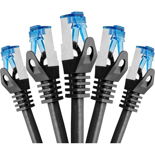 Câble Ethernet à paires torsadées - 3m - schwarz 5¿er Sparpack.[G831]