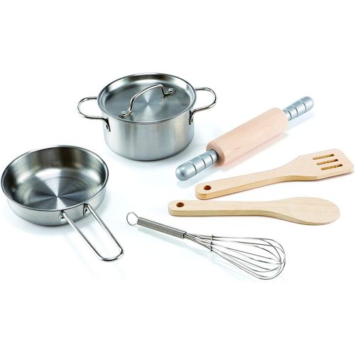 Set Cuisine Enfant - Jeu d'Imitation Set de Chef - Enfants de 3 Ans et Plus - Dinette Enfant 3 Ans avec Casserole, Fouet, Poele, Rouleau - Ustensiles de Cuisine Enfant Réalistes - Jeu de Rôle.[G995]