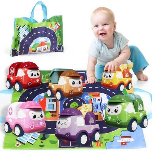 Bébé Jouet Camion pour 3 4 5 Ans,6 Pièces Enfant Petit Pull Back Voiture,Enfant Éducation Précoce Friction Véhicules Jouet,Montessori Fête Cadeau pour Garçons et Filles.[G560]