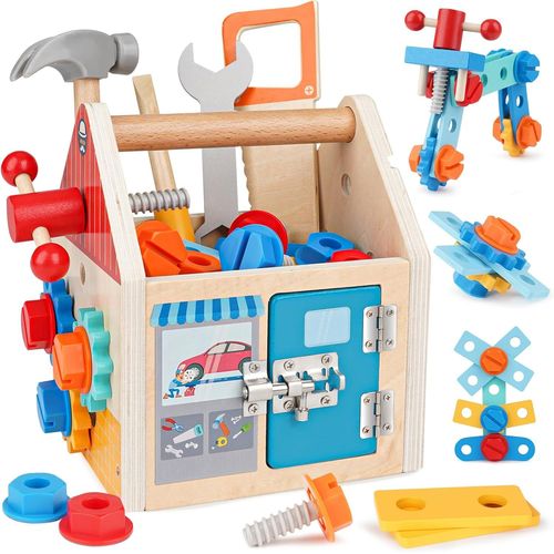 Jouet Enfant 2 3 4 Ans Outils Enfant Etabli Enfant Montessori 2 3 4 Ans Jeux en Bois Cadeau Enfant 2 3 4 5 Ans.[G1214]