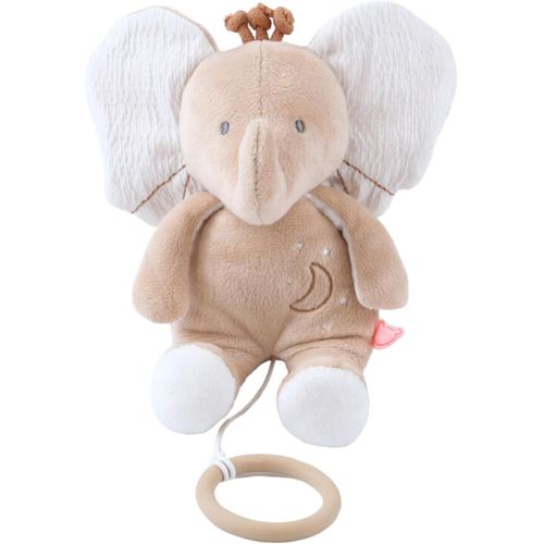 Mini Peluche Musicale Bali - Doudou en Coton Bio + Anneau en Bois - Éveil Musical - Cadeau Bébé.[G1270]