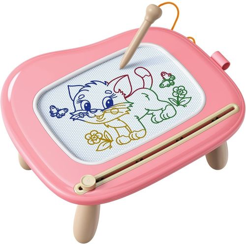 Jouet Enfant 2 ans, Jouet Fille 2 ans, Ardoise Magique pour les Enfants, Jouets éducatifs de Voyage pour les Enfants de 1 2 3 ans, Cadeaux de Anniversaire Pâques (rose).[G1277]