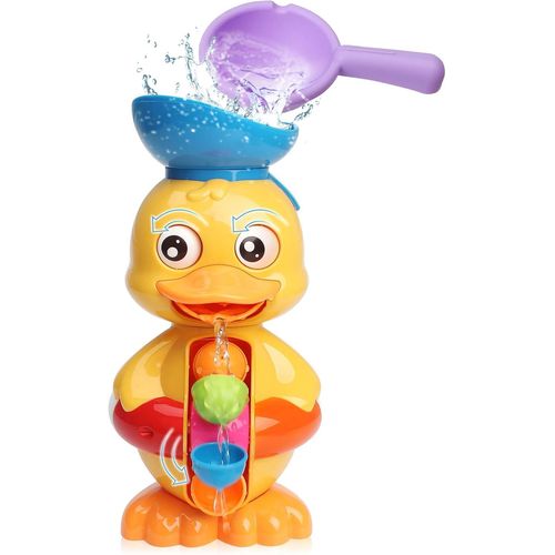 Jouets De Bain Pour Bébé Et Enfants De 2, 3 Ans- Jouets De Bain En Canard Avec Roue À Eau/Yeux Rotatifs | Jouets De Bain Amusants Pour Les Tout-Petits Garçons Et Filles De 1.5 À 4 Ans.[G1497]