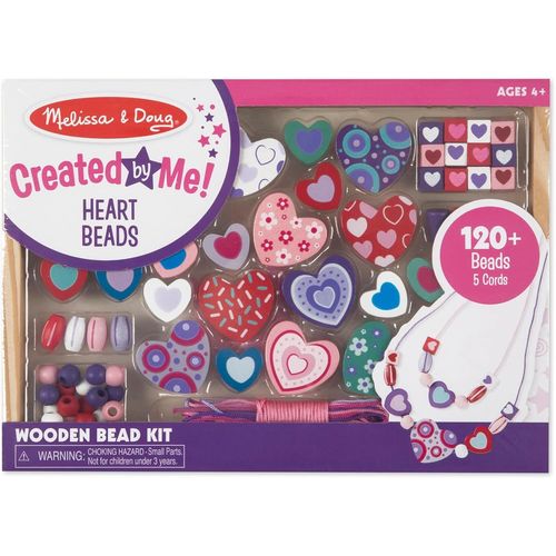 Perles En Bois - C?urs,Fabrication De Bijoux, Colliers, Bracelets, Loisirs Creatifs Pour Enfants, Bracelets D'amitié Pour Filles Et Garçons, Cadeaux Pour Enfants De 4, 5, 6 Ans.[G1500]