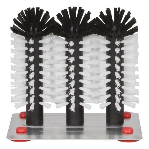 Brosse Vaisselle - Ich-Zapfe.De - Metal Bottom - 3 Brosses Á 18cm