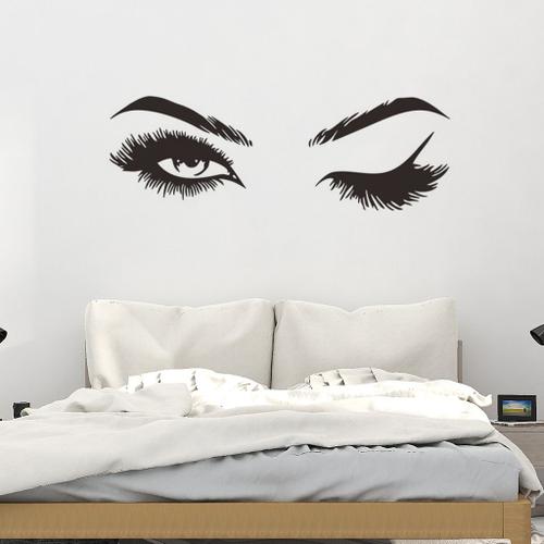 Eye Lash Wall Sticker Salon Chambre Amovible Art Décoratif