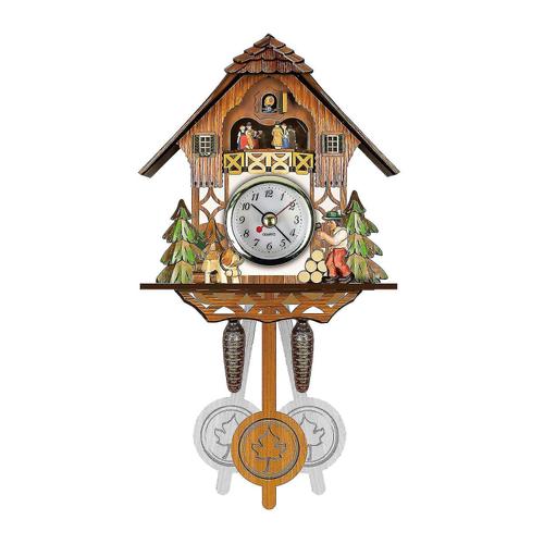 Coucou Horloge Murale Carillon Réveil Rétro Horloge En Bois Salon Horloge