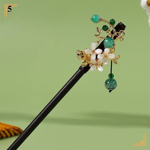 1 Pièces Femmes Style Chinois Gland Pendentif En Bois Épingles À Cheveux Pinces À Cheveux Bâton Bricolage Style 5