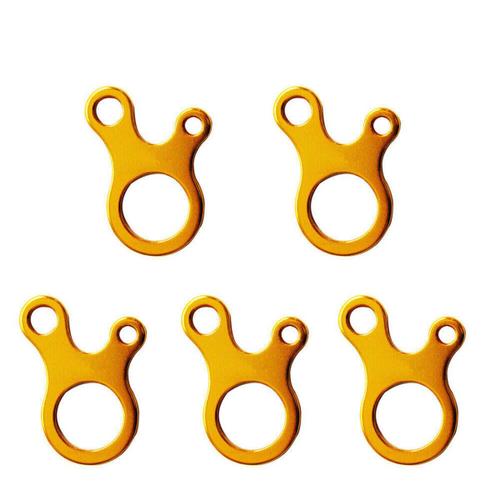 Lot de 10 attaches de corde de cordon de tente de camping Guy Line Runner Carbine Crochet en alliage, doré