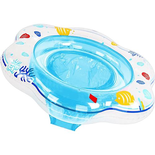 Bouée de natation pour bébé (bleue), bouée de natation gonflable pour bébé avec siège, adaptée aux bébés/tout-petits de 12 à 48 mois, bouée de natation étanche, adaptée à la pataugeoire pour enfants (