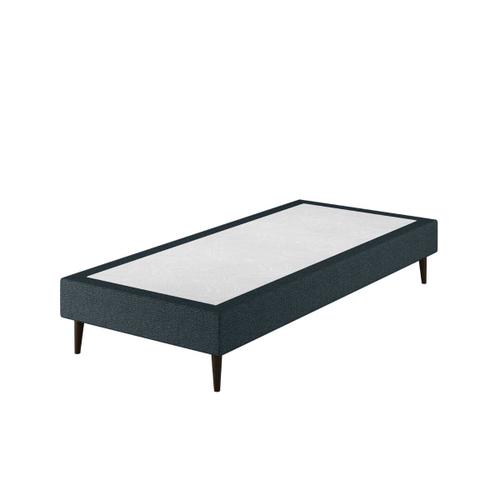 Le Roi Du Matelas - Sommier Cosmos Deco Bleu - 80x200 Cm - Cadre Bois Massif Recouvert De Tissu - Lattes Bouleau / Hêtre - Soutien Ferme