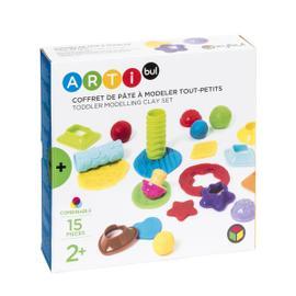 Genio Kids Kit de Pâte à Modeler Bio - Comestible pour Bébé 12 Pièces 0,65  kg avec 7 Accessoires Argile Autodurcissante Pate pour Enfant Rentrée