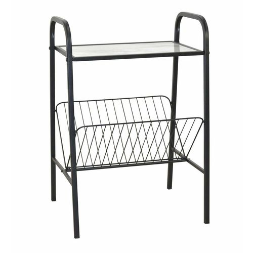 Table D'appoint / Porte-Revues En Acier Noir Taba05121