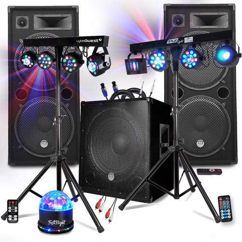 Pack SONO BM SONIC MEGA BASSES 3200W Caisson/Subwoofer bi-amplifié 18" 46cm - HP 215, Portiques 8 Lumières Xperformer/Euphoria