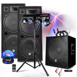 Pack light DJ 4 jeux de lumière + 1 Portique PA DJ SONO MIX LED idéal soirée  anniversaire mariage - BAR CLUB
