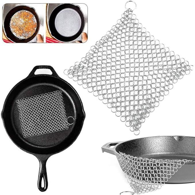 316 Brosse En Acier Inoxydable Wok Maille Maille Maille Mail... - 2
