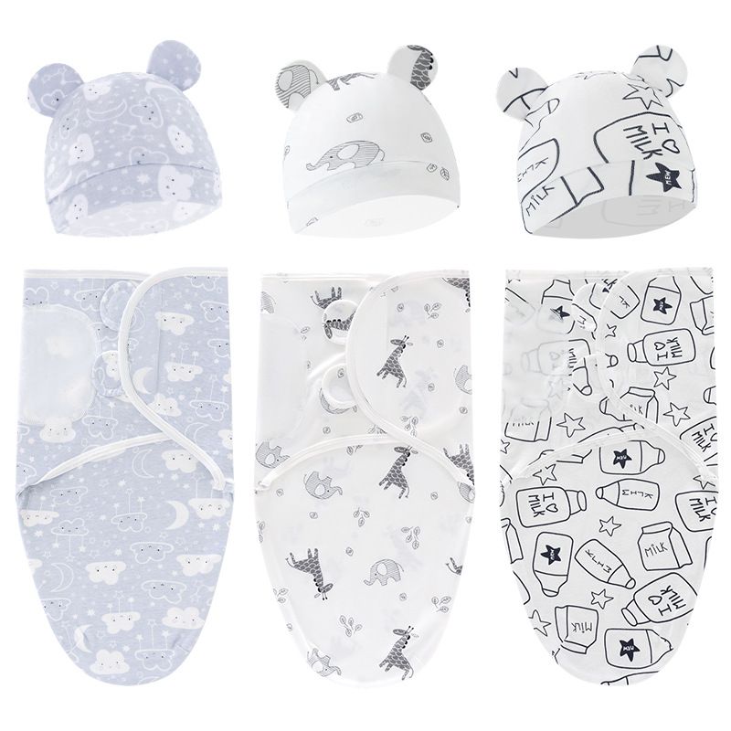 3 X Baby Swaddlers 0-3 Mois (Ensemble Gris) Avec Capuche En ...