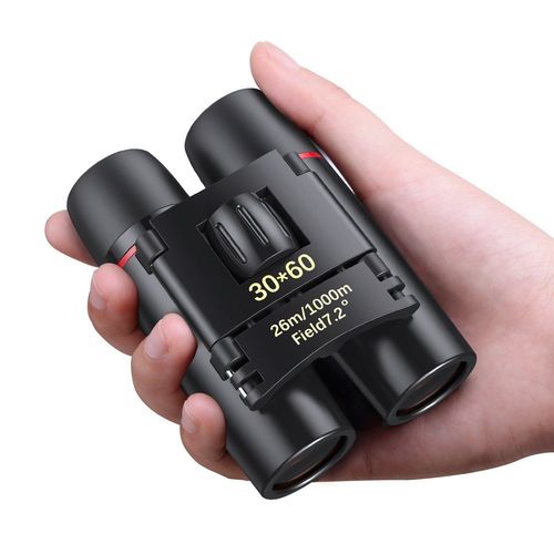 Jumelles (Noires) Jumelles Compactes Et Pliables 30x60, Vision Nocturne Pour Adultes Et Enfants Dans Des Conditions De Faible Luminosité, Idéales Pour L'observation Des Oiseaux, La Chasse En Plein Air