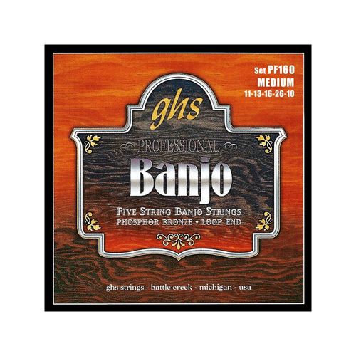 Ghs Pf160 - Medium 11-13-16-26-10 - Jeu De Cordes Banjo