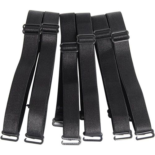 Accessoires De Sous-Vêtements Pour Femmes (Lot De 3, Noir * 1,5 Cm) Bretelles De Soutien-Gorge De Remplacement Amovibles Réglables Élastiques, Bande De Largeur