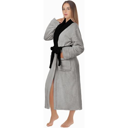 Robe De Chambre Femme Hiver,Peignoir Polaire,Sortie De Bain Chaude,Oeko-Tex