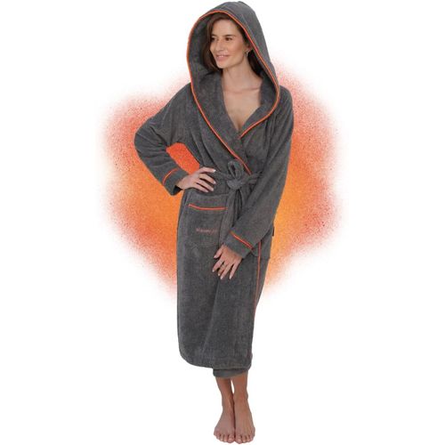 Peignoir De Bain Femme En Coton Douillet 400 G/M2 Avec Capuche-Robe De Chambre Femme Extra Doux Et Confortable-Taille Xs/S/M/L/Xl-Peignoir De Bain Sauna En Éponge Certifié Oeko-Tex