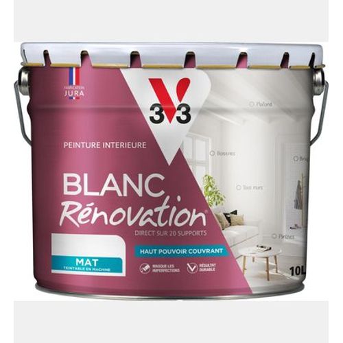 Peinture Rénovation Blanc Mat Pot 10l