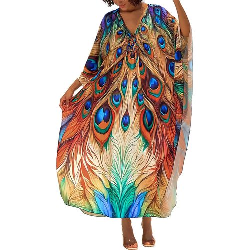 Femme Robe De Nuit Kimono Maxi Cache-Maillot Robe De Plage Bikini D'été